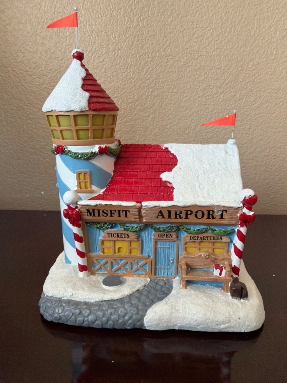 Hawthorne Village Rudolph's Christmas Town Misfit Airplane Airport in Box w/COA